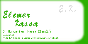 elemer kassa business card